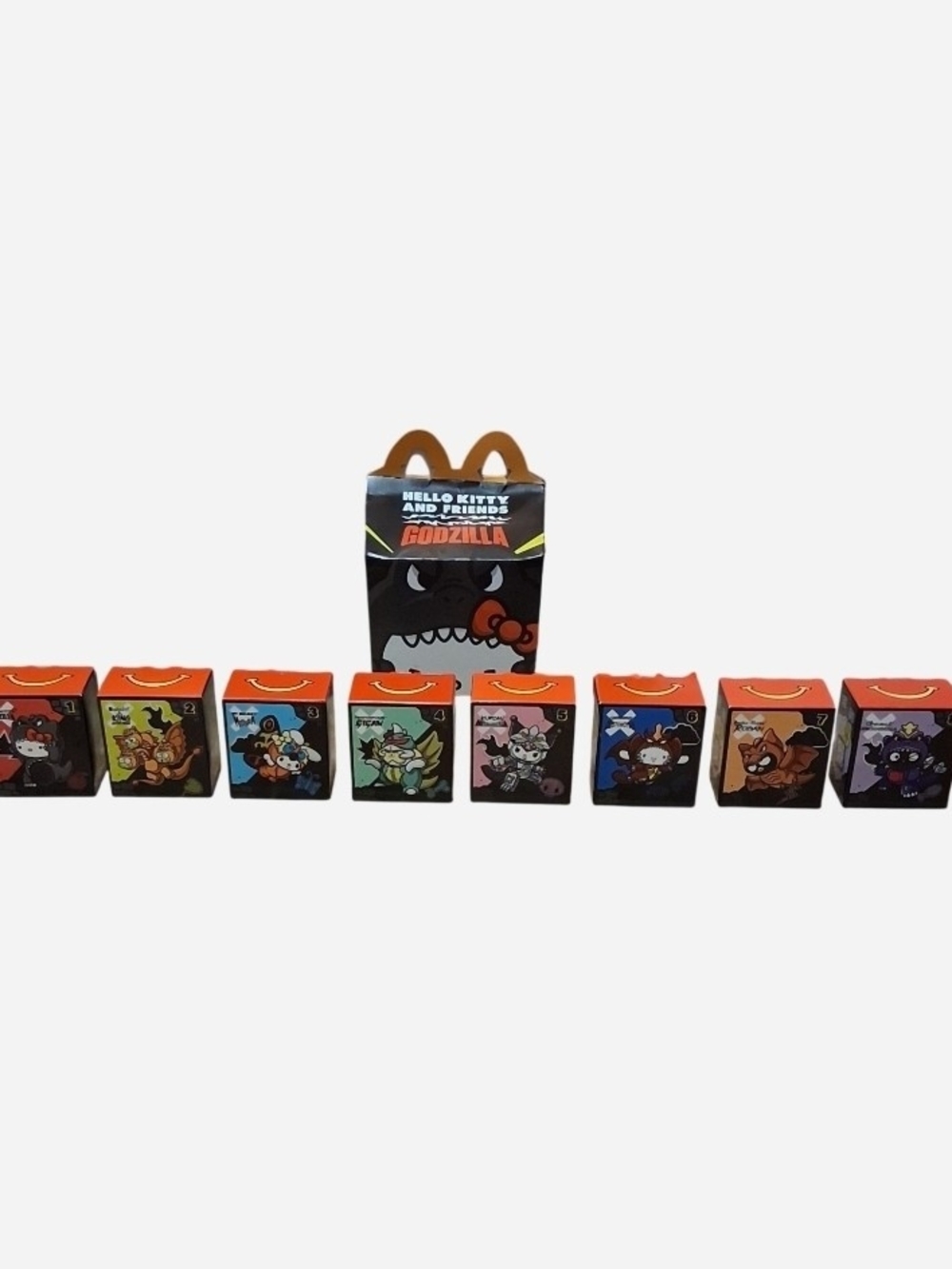 Hello Kitty x Godzilla COMPLETE SET OF 8 CHARACTERS  NWT